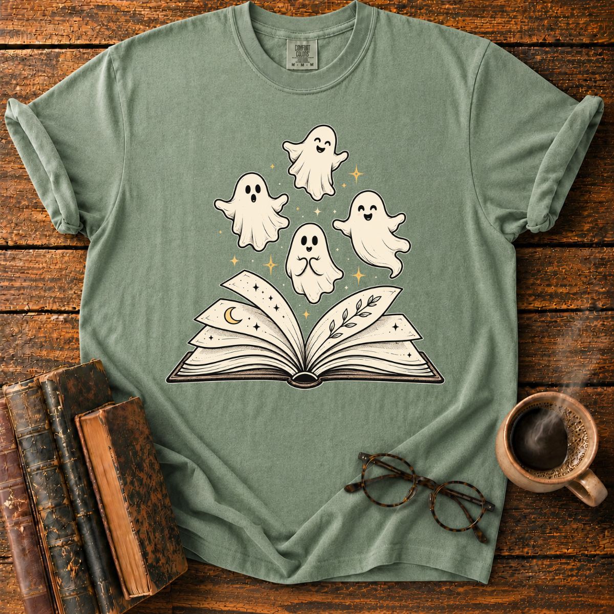 Ghosts Rising from a Magical Book T-Shirt