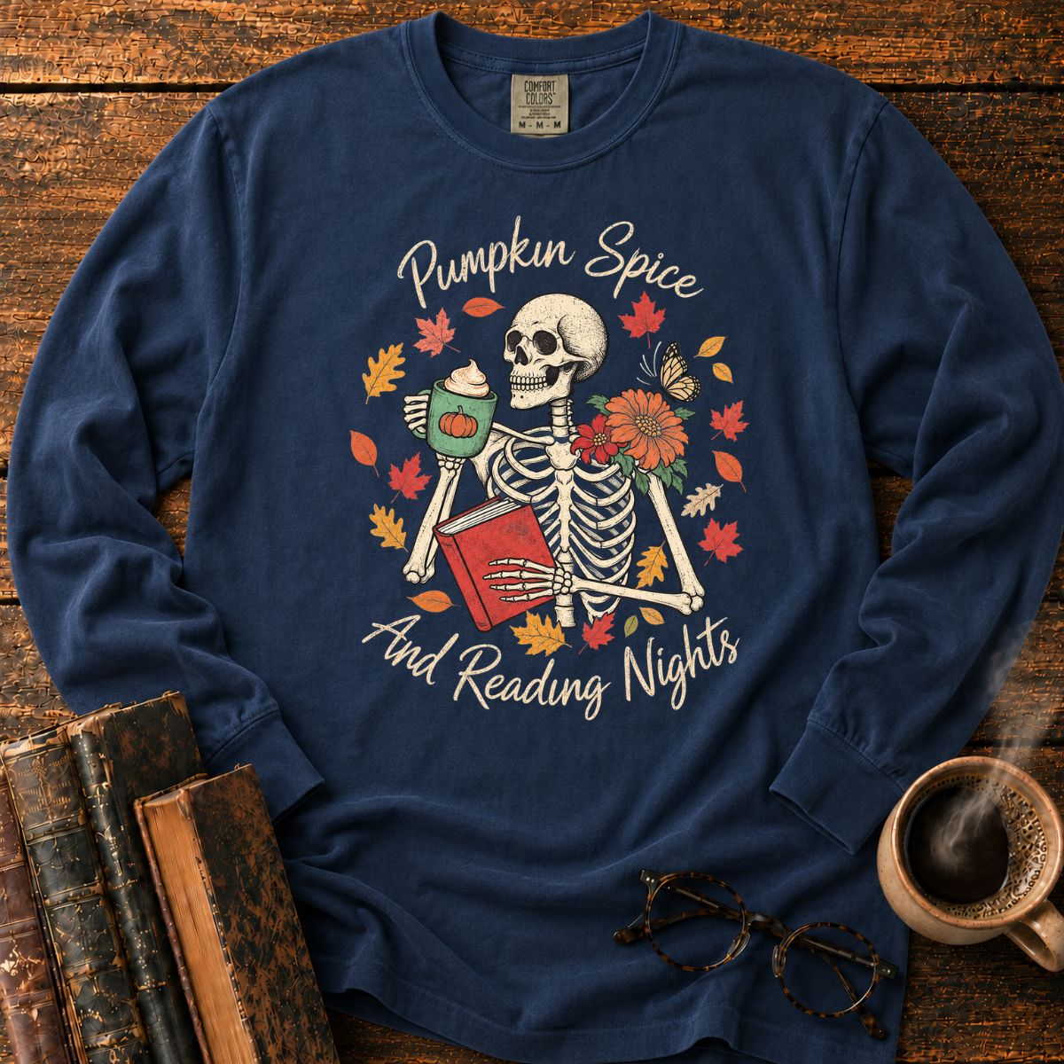 Pumpkin Spice And Reading Nights LS T-Shirt