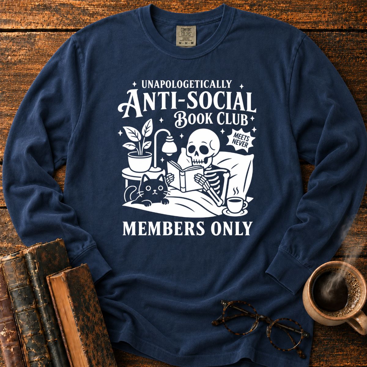 Unapologetically Anti Social Book Club LS T-Shirt