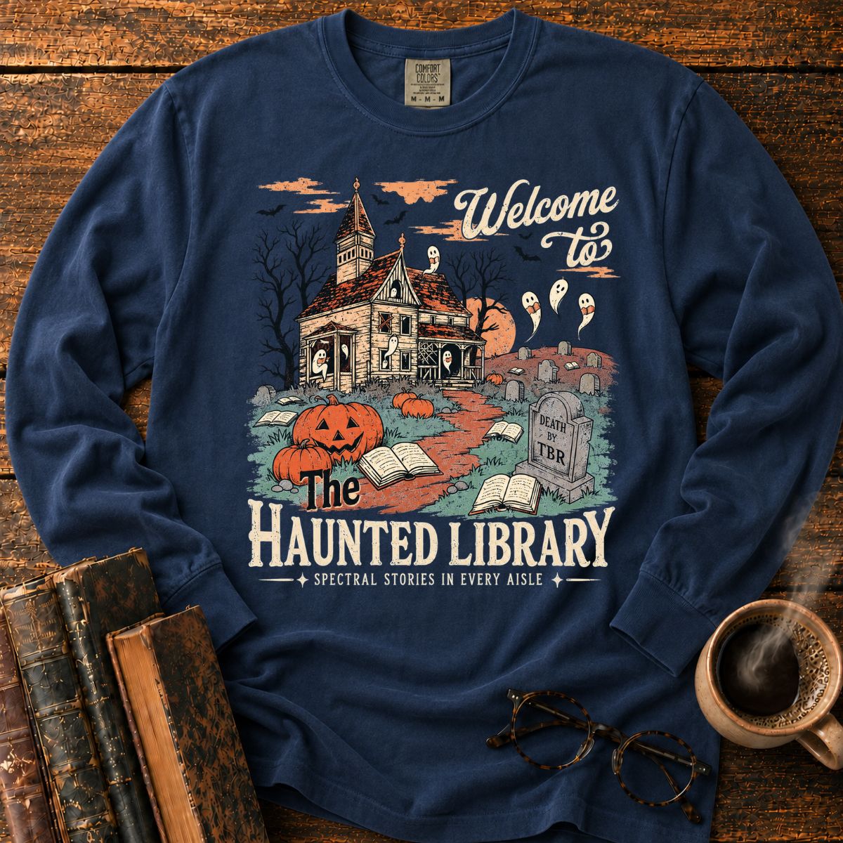 Welcome To The Haunted Library LS T-Shirt