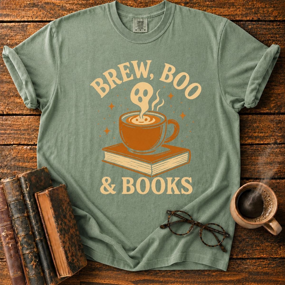 Brew, Boo & Books Vintage T-Shirt