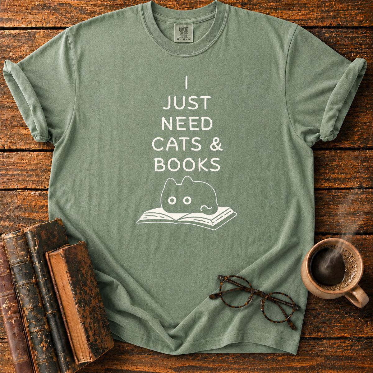 I Just Need Cats & Books T-Shirt
