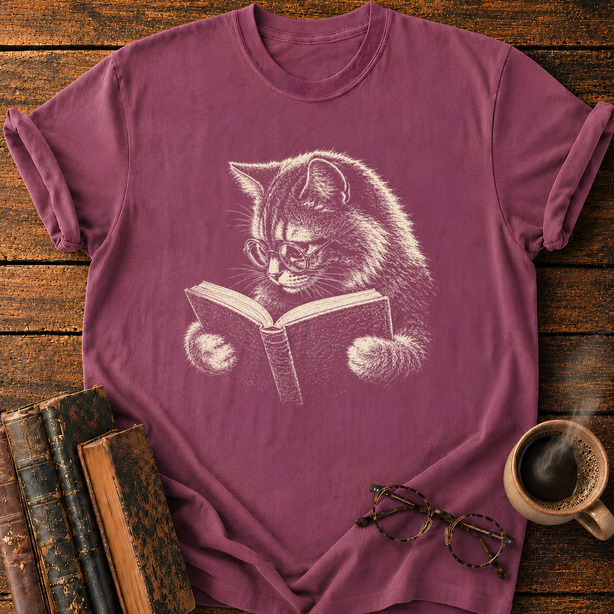 Bookish Cat T-Shirt