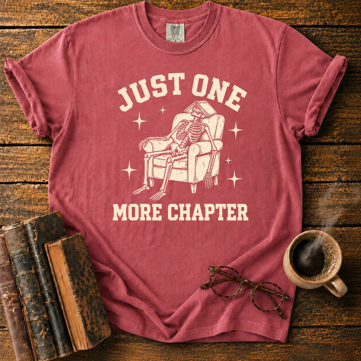 Just One More Chapter Skeleton T-Shirt