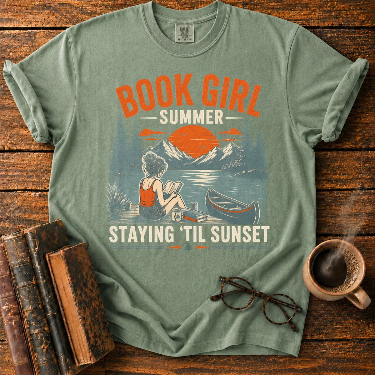 Book Girl Summer by the Lake T-Shirt