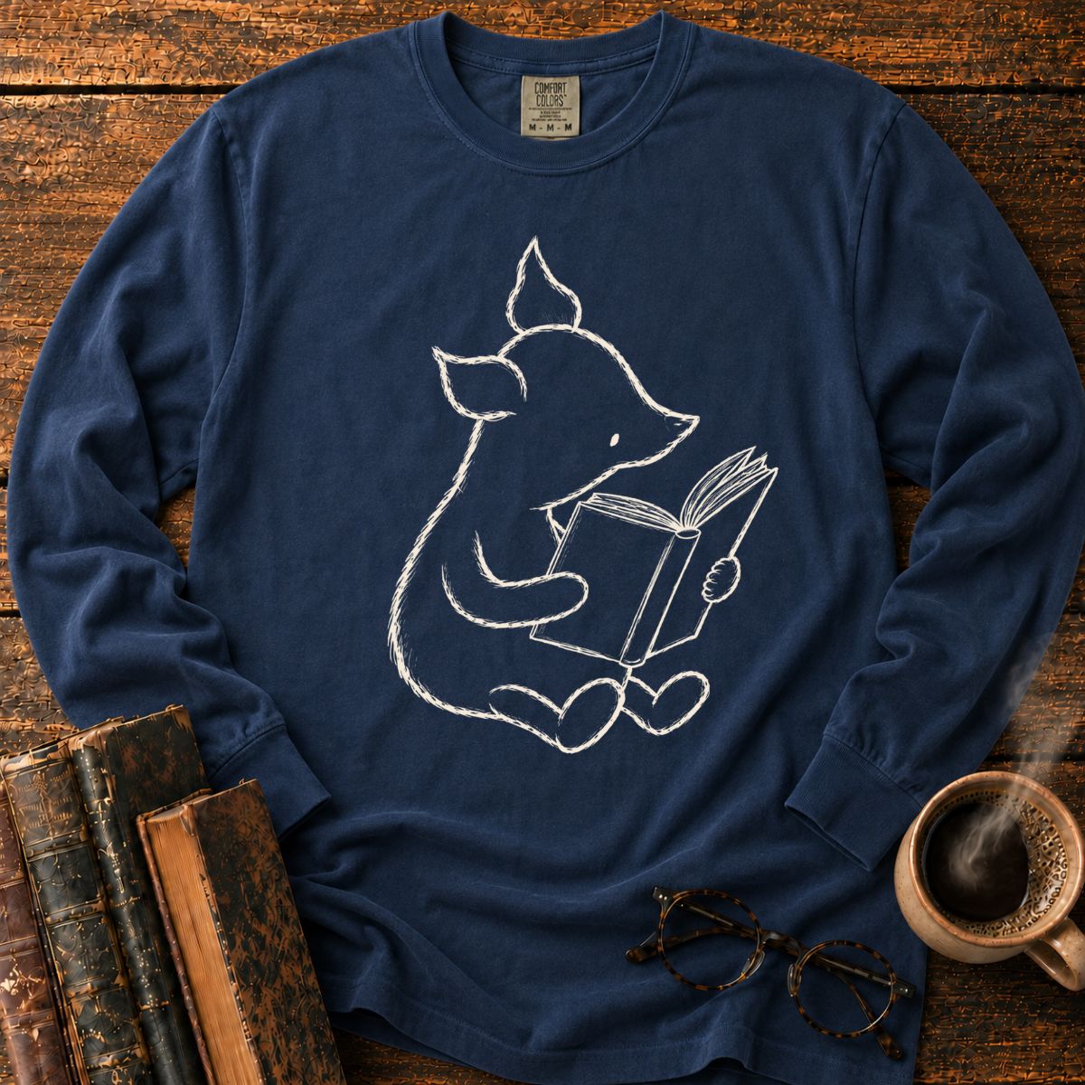 Pig 1928 Reading Book LS T-Shirt