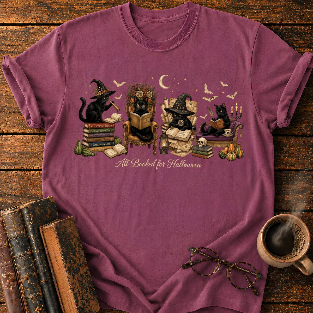 All Booked For Halloween T-Shirt