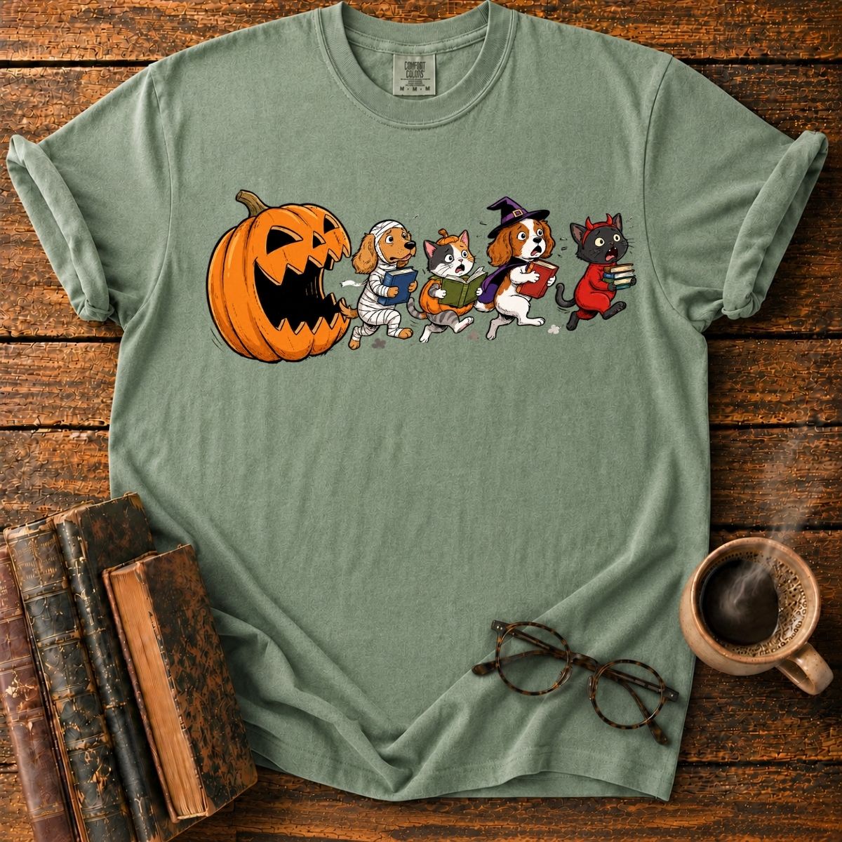 Halloween Bookish Pet Parade T-Shirt