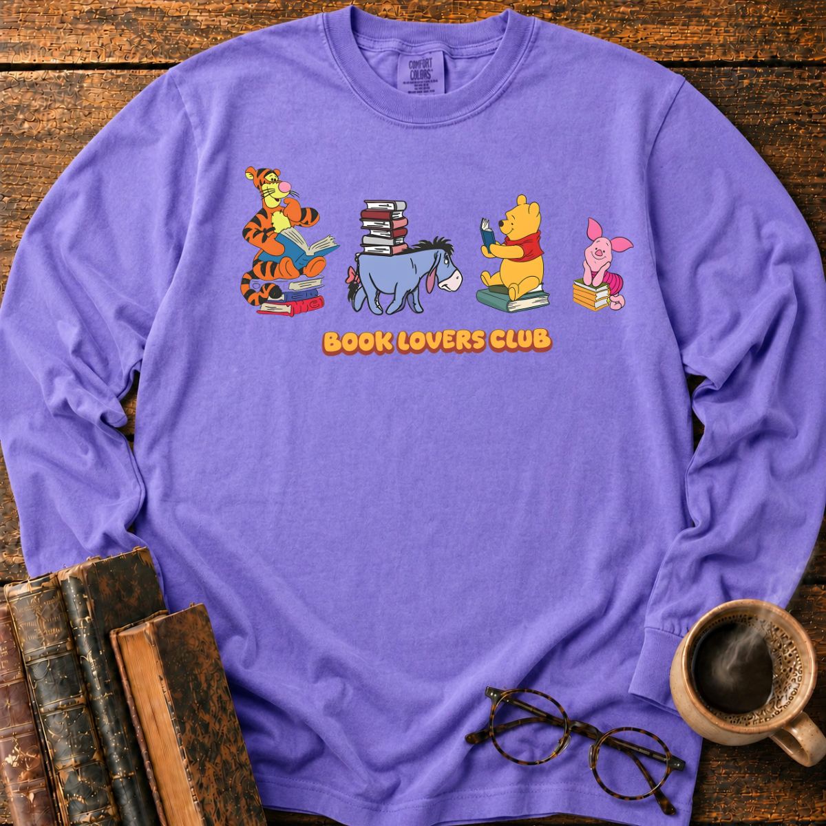 Book Lovers Club Reading Friends LS T-Shirt