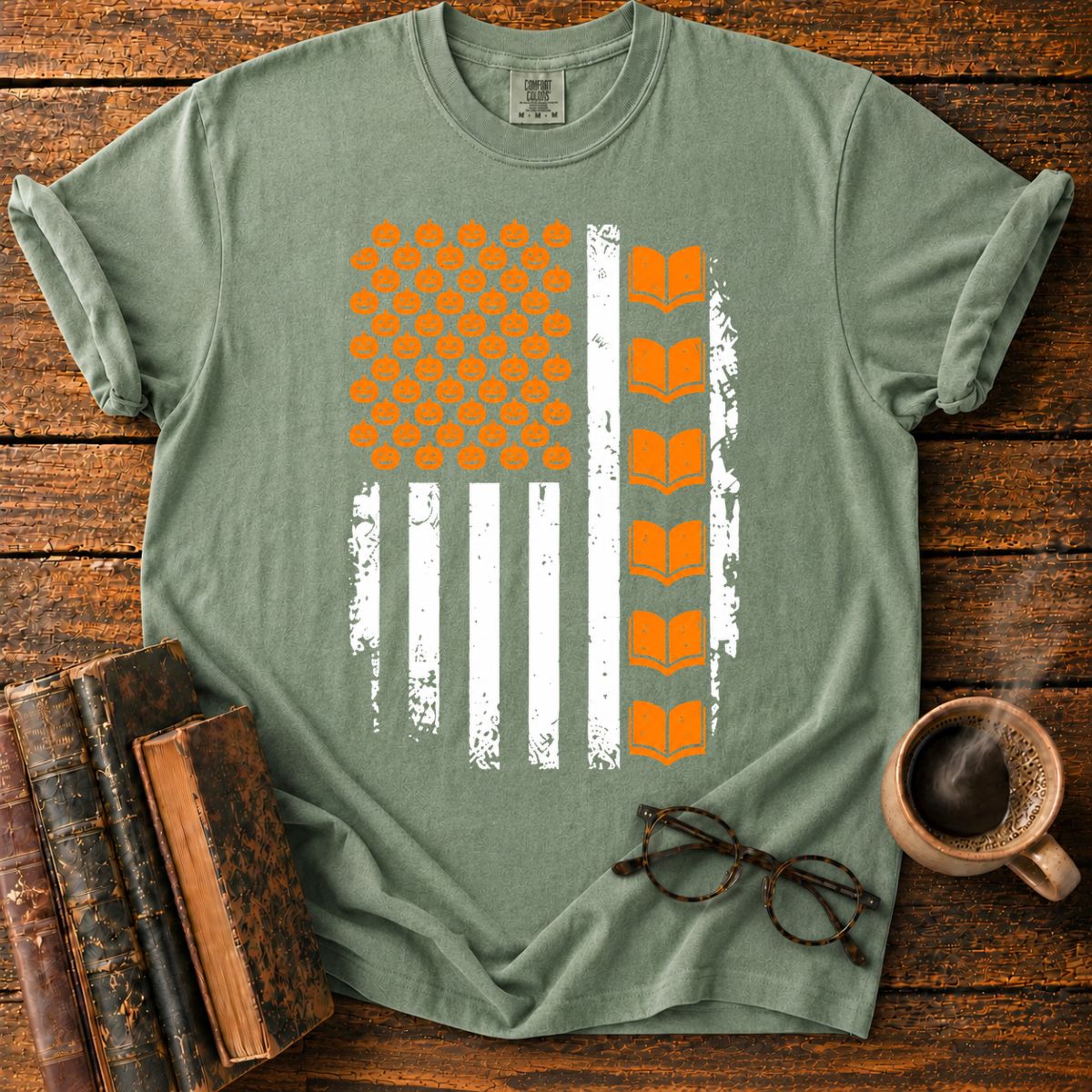 Flag Spooky Bookish T-Shirt