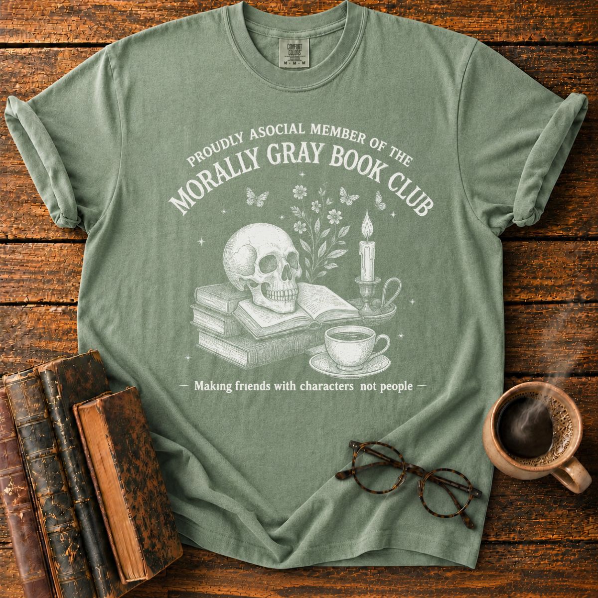 Morally Gray Book Club Crest T-Shirt