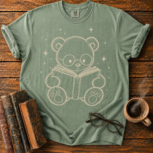 Teddy Bear Reading Under Stars T-Shirt