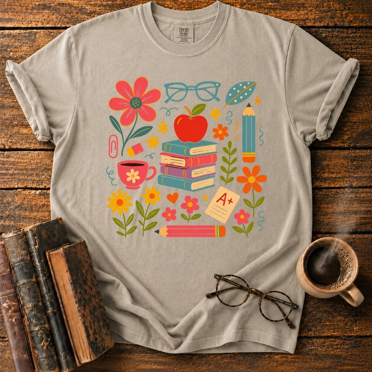 Colorful Cozy Classroom Collage T-Shirt
