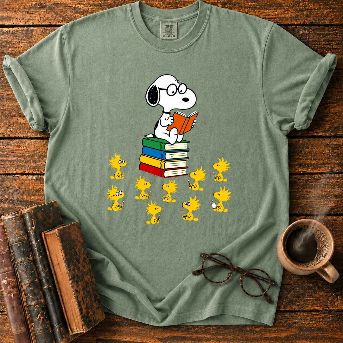 Snoopy’s Woodstock Study Circle T-Shirt