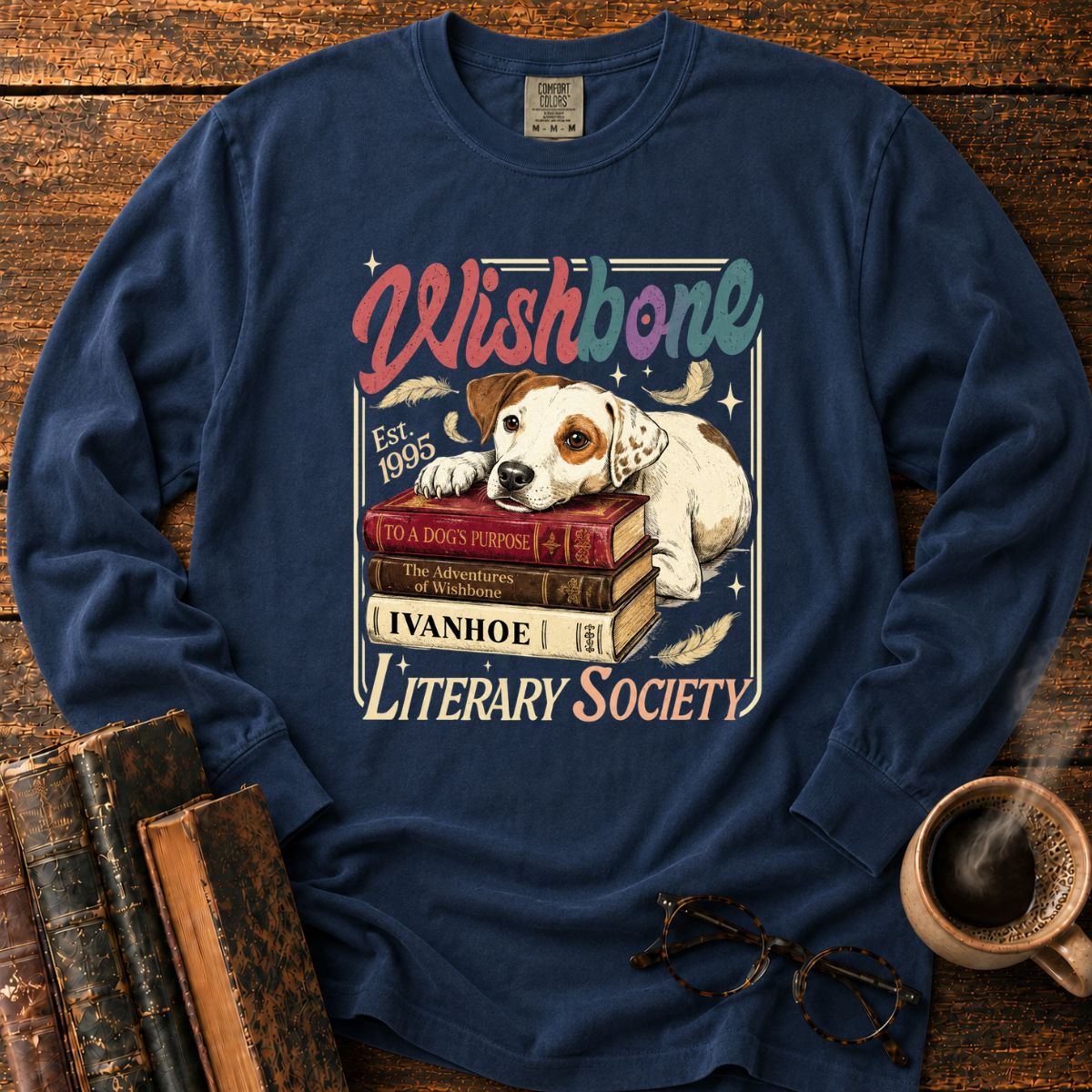 Bookish Dog Literary Society LS T-Shirt