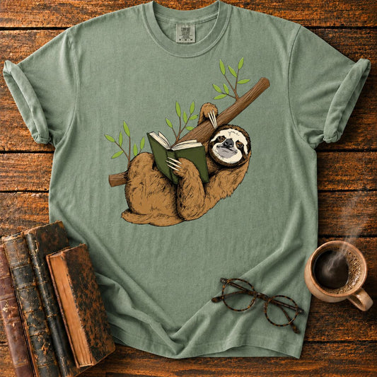 Sloth Reading on a Branch T-Shirt