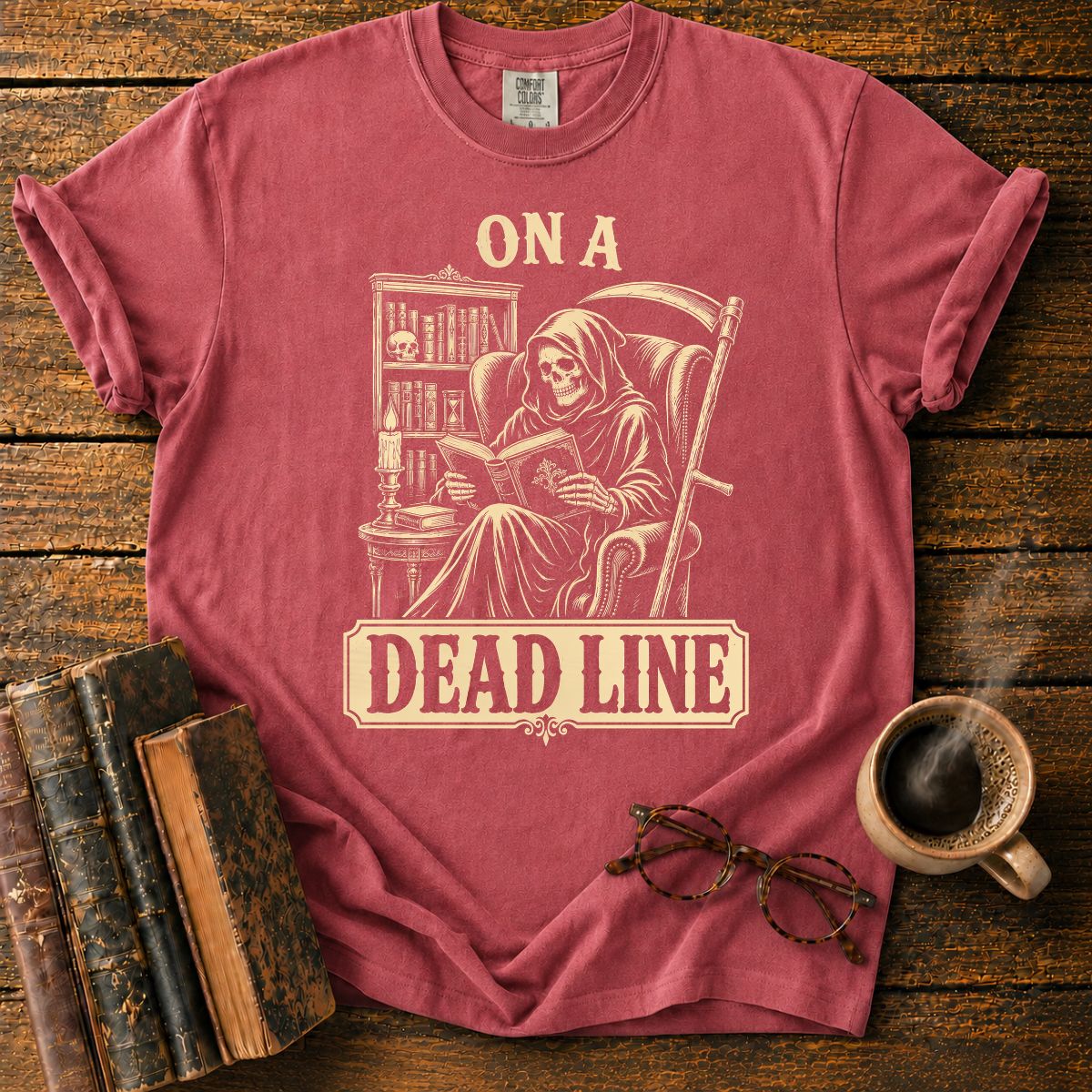 On A Dead Line Grim Reaper T-Shirt