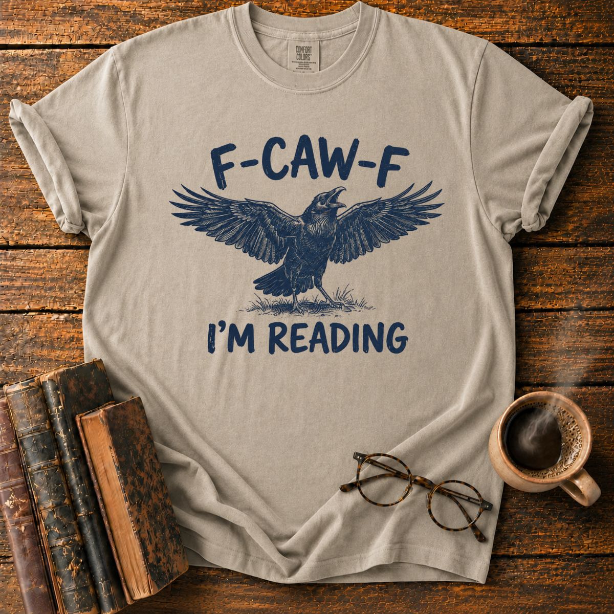 Funny Crow I'm Reading T-Shirt