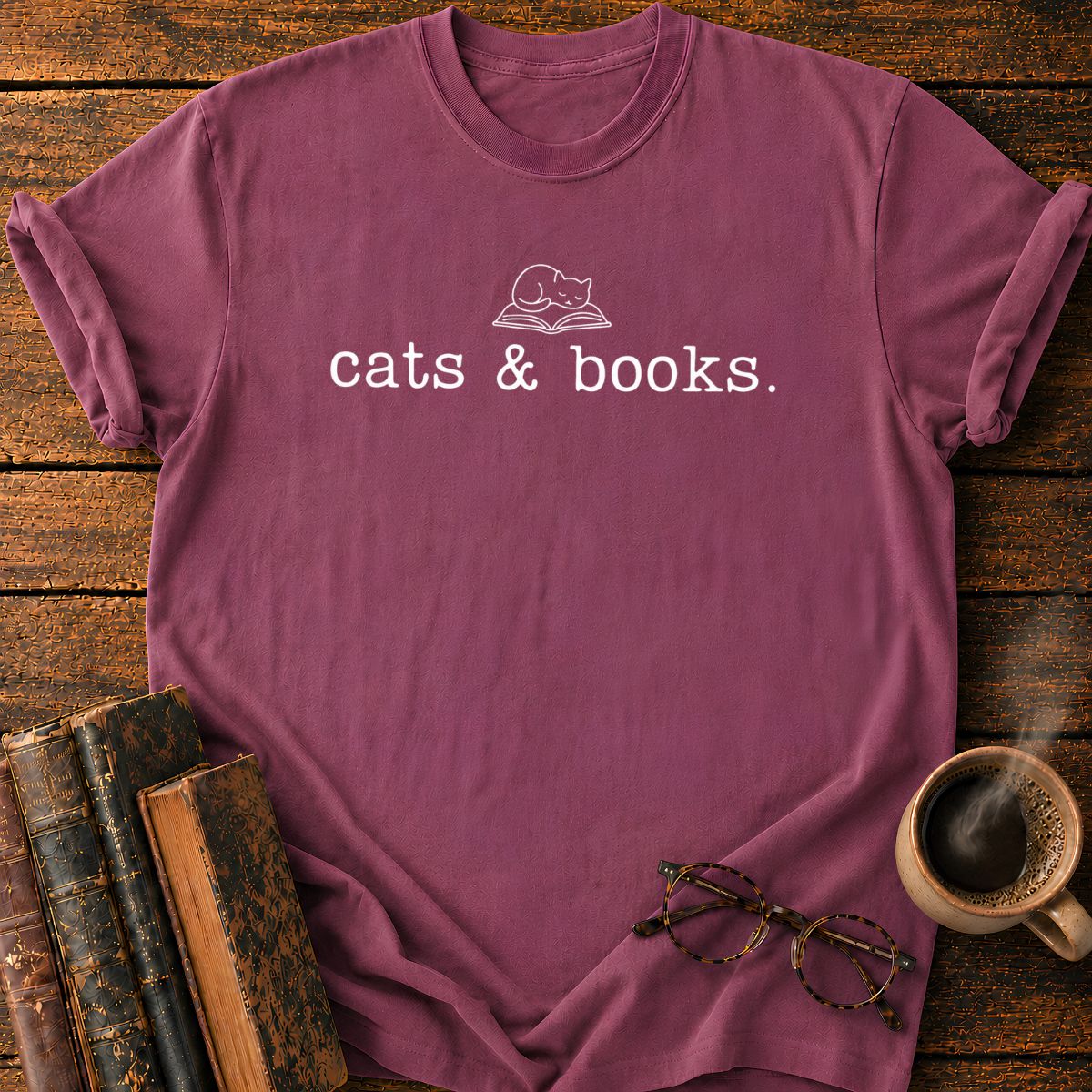 Cats & Books T-Shirt