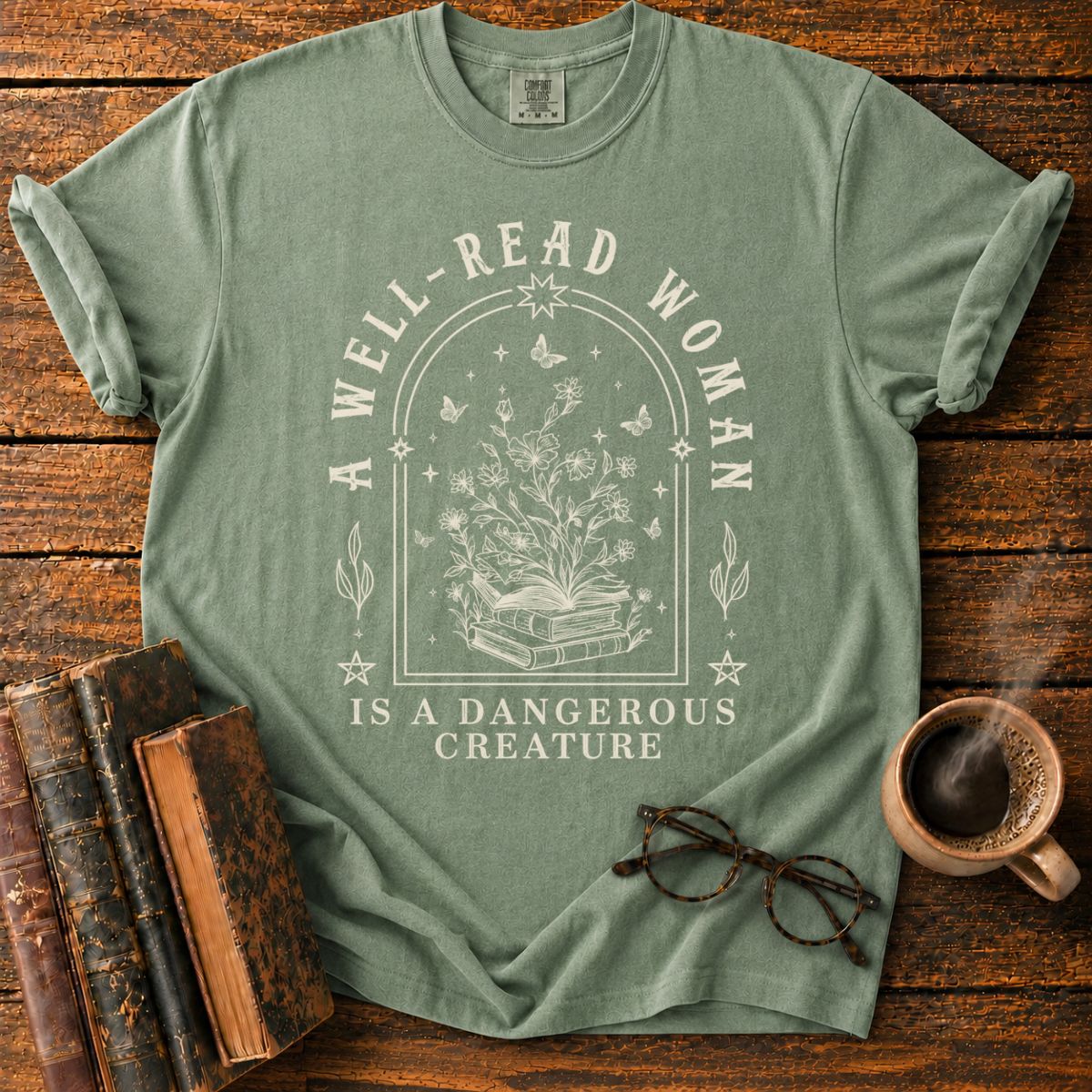 A Well-Read Woman’s Botanical T-Shirt