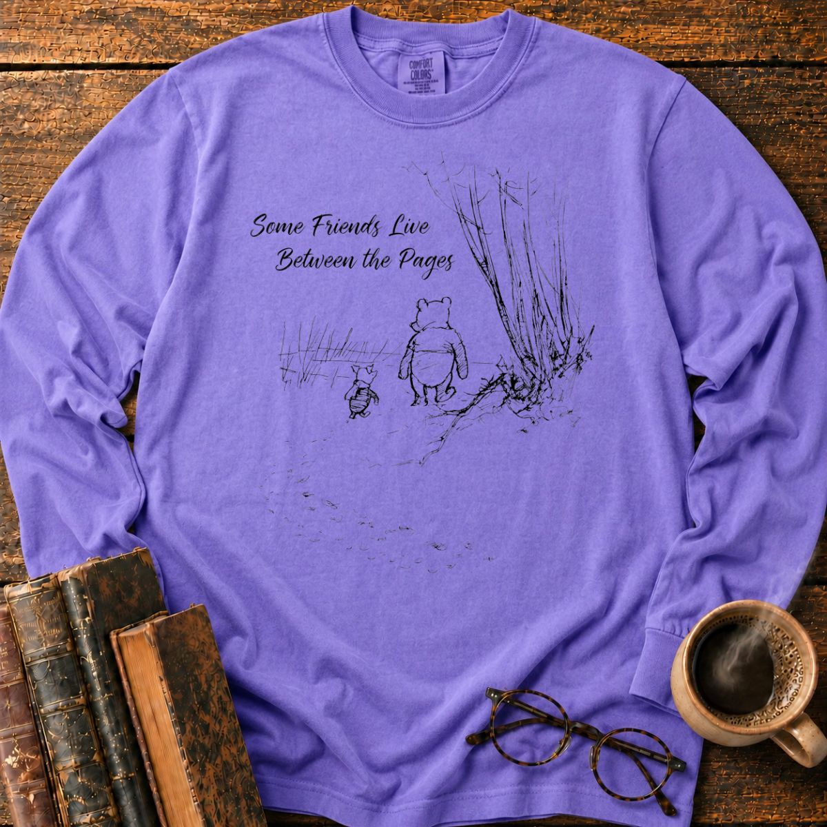 Some Friends Live Between The Pages LS T-Shirt