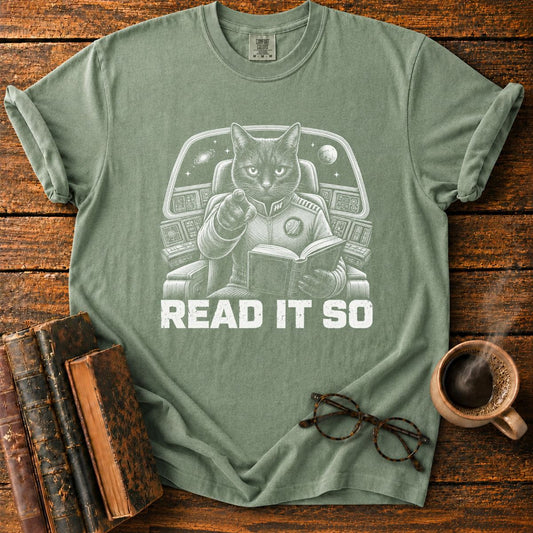 Commanding Cat in Space Cockpit T-Shirt