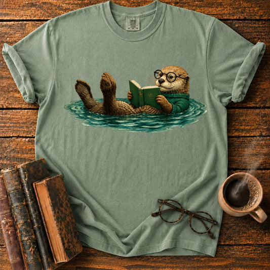 Otter Reading in Water T-Shirt
