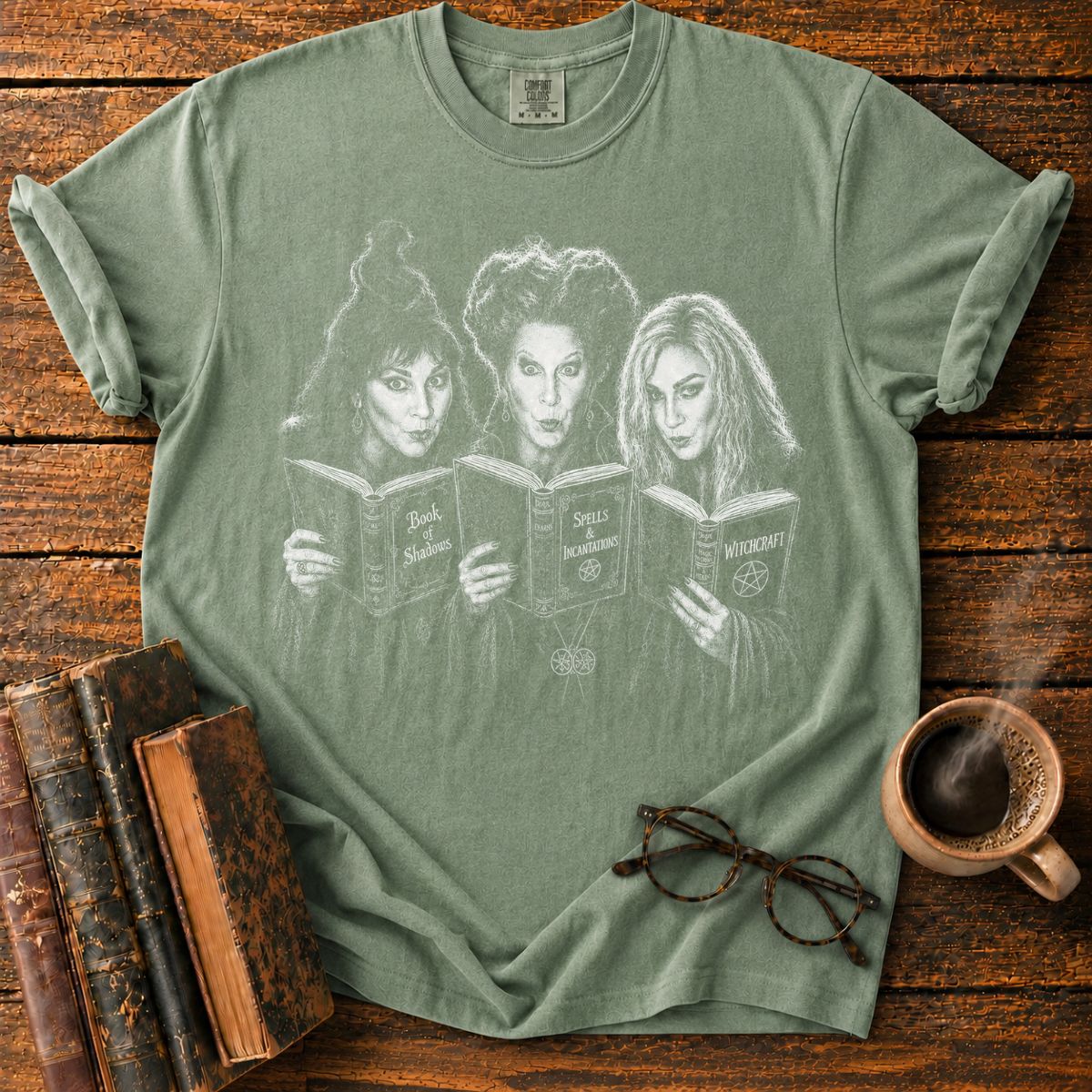 Three Witches and Their Grimoires T-Shirt