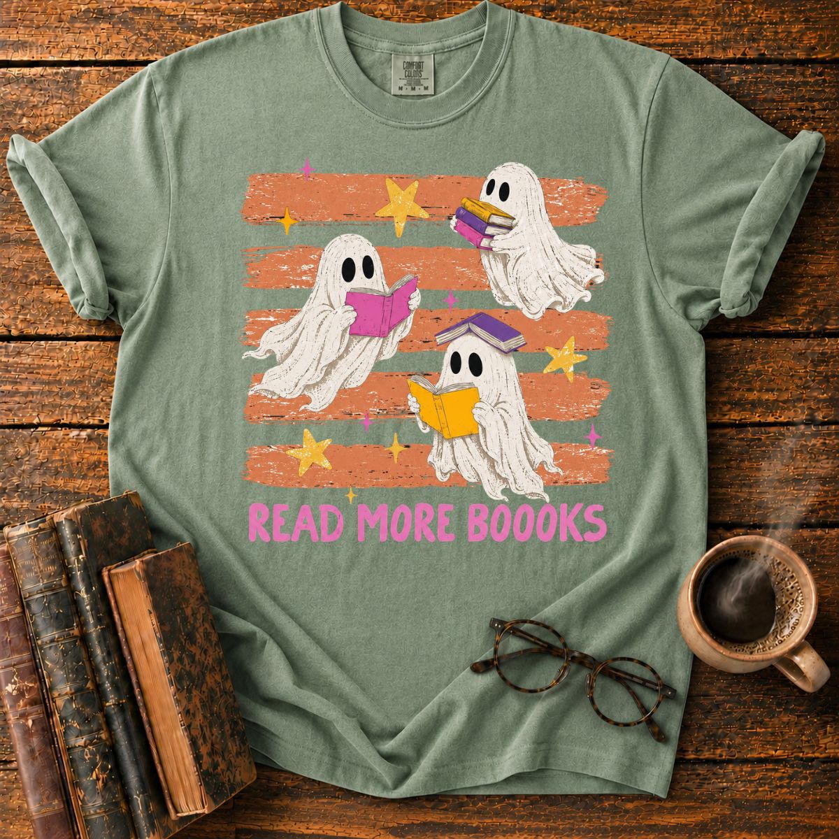 Ghosts Reading More Books T-Shirt