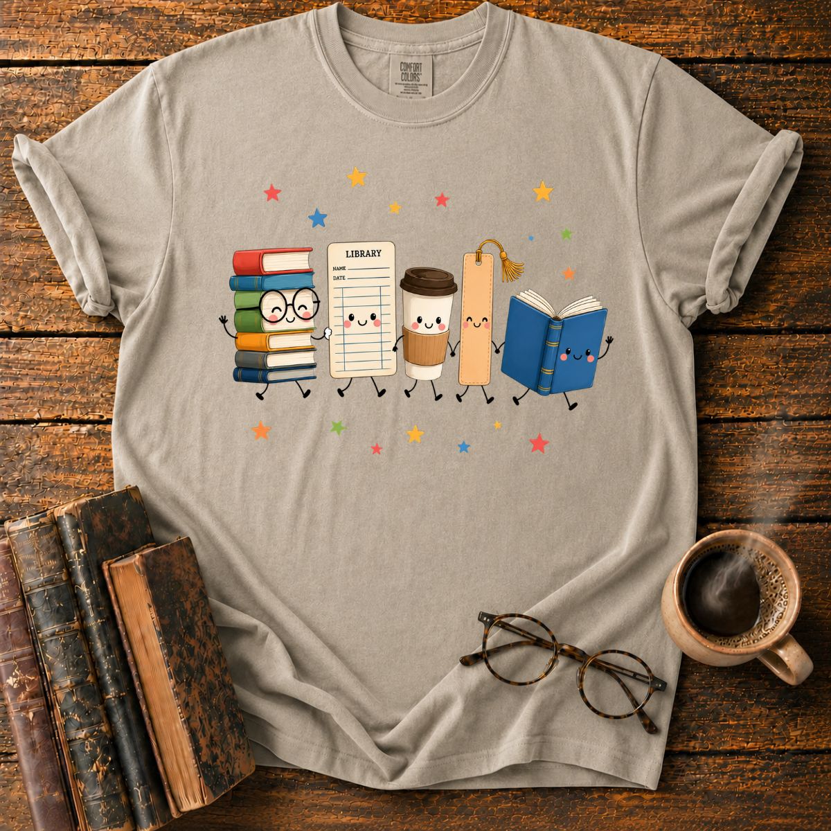 Kawaii Library Friends Parade T-Shirt
