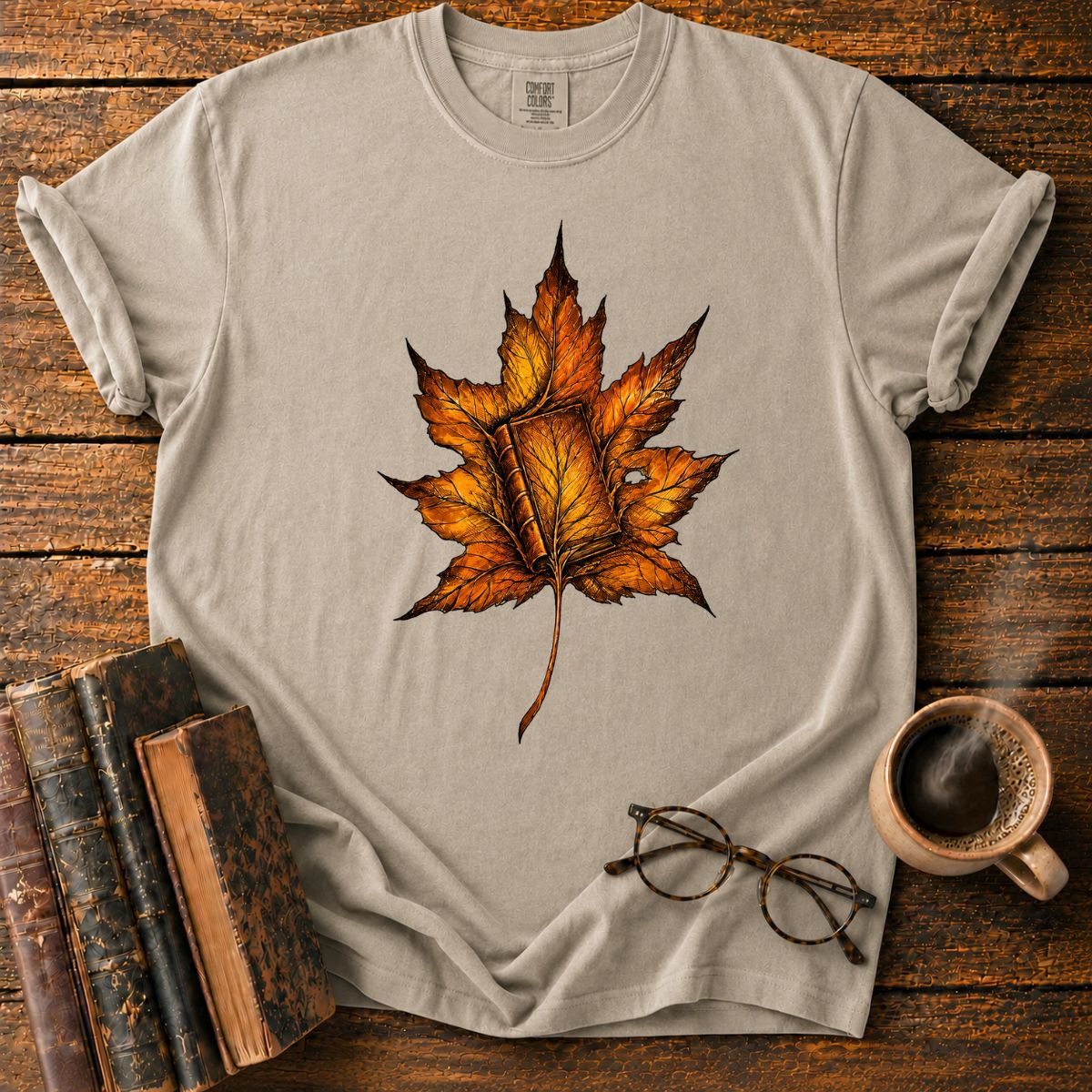 Book In A Leaf T-Shirt