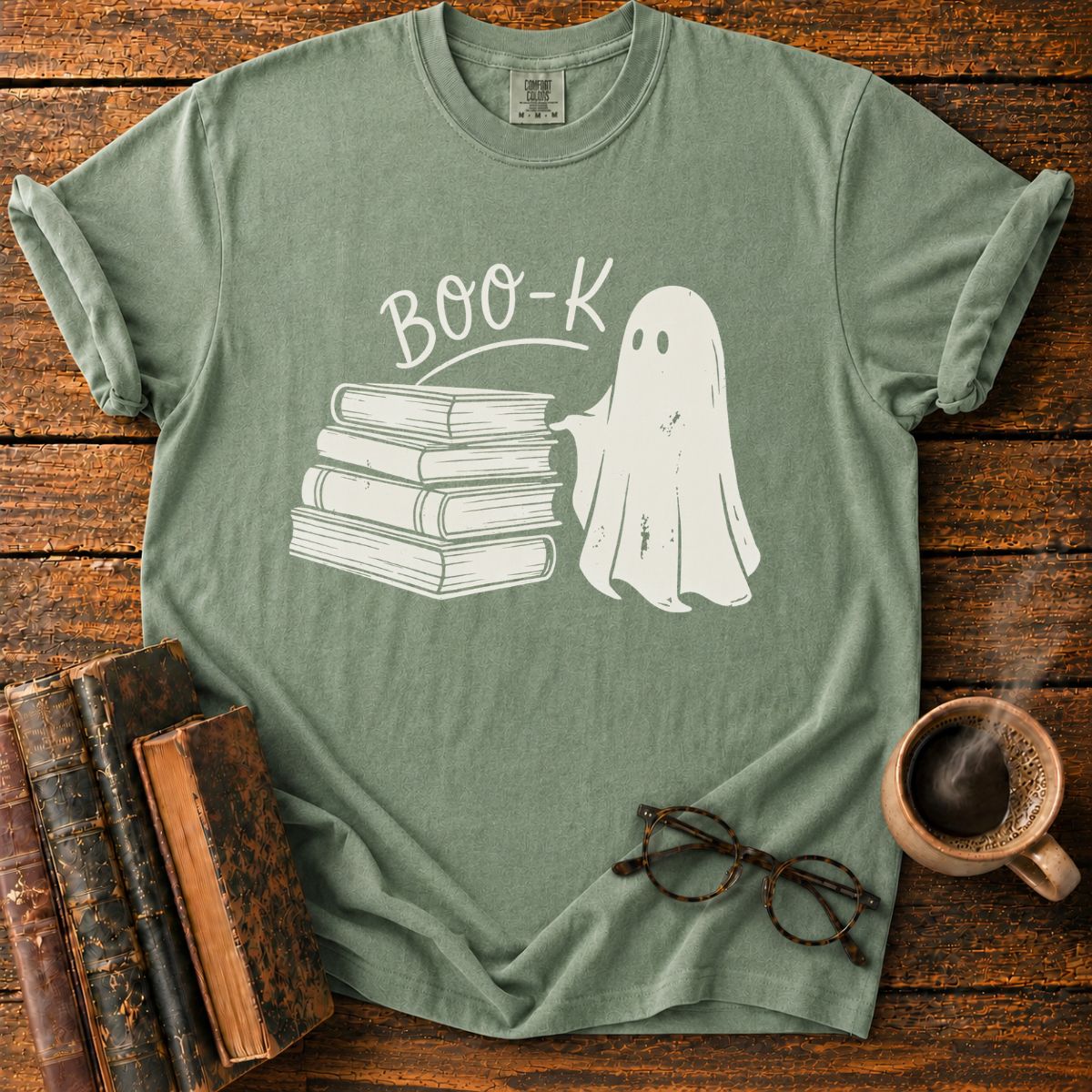 Vintage Boo-K Ghost and Books T-Shirt