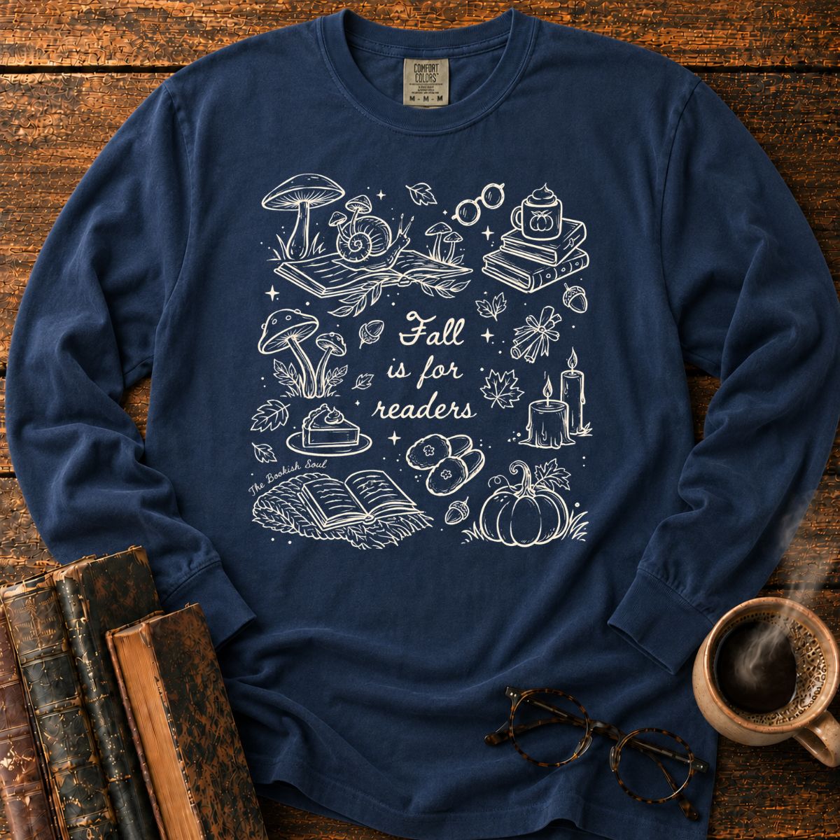 Fall Is For Readers Cozy LS T-Shirt