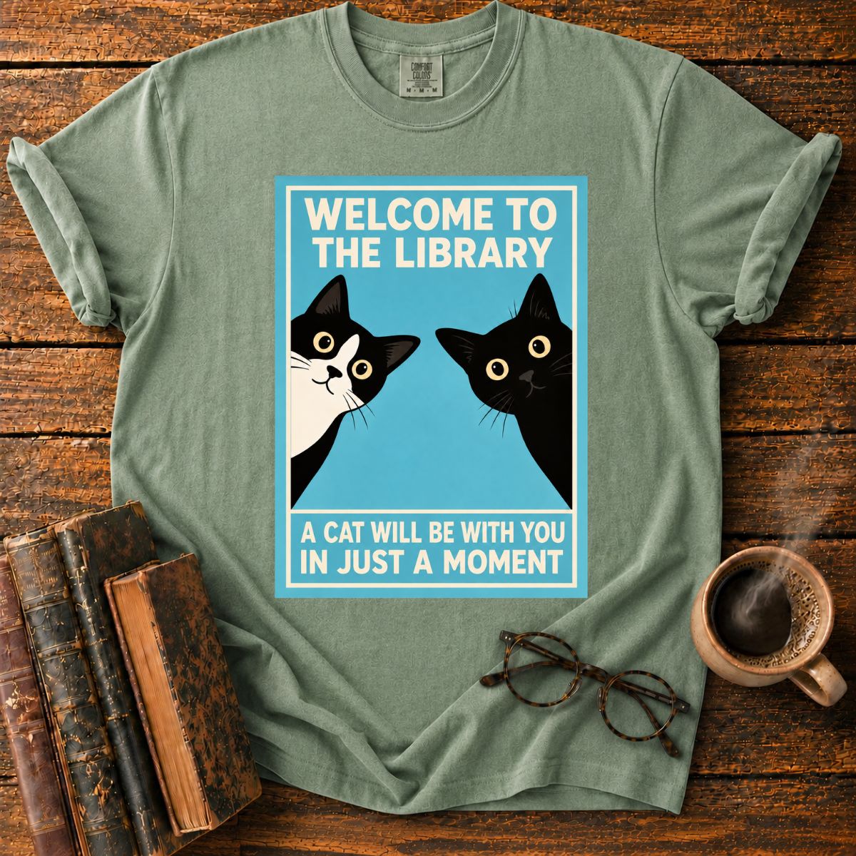 Welcome to the Cat Library T-Shirt