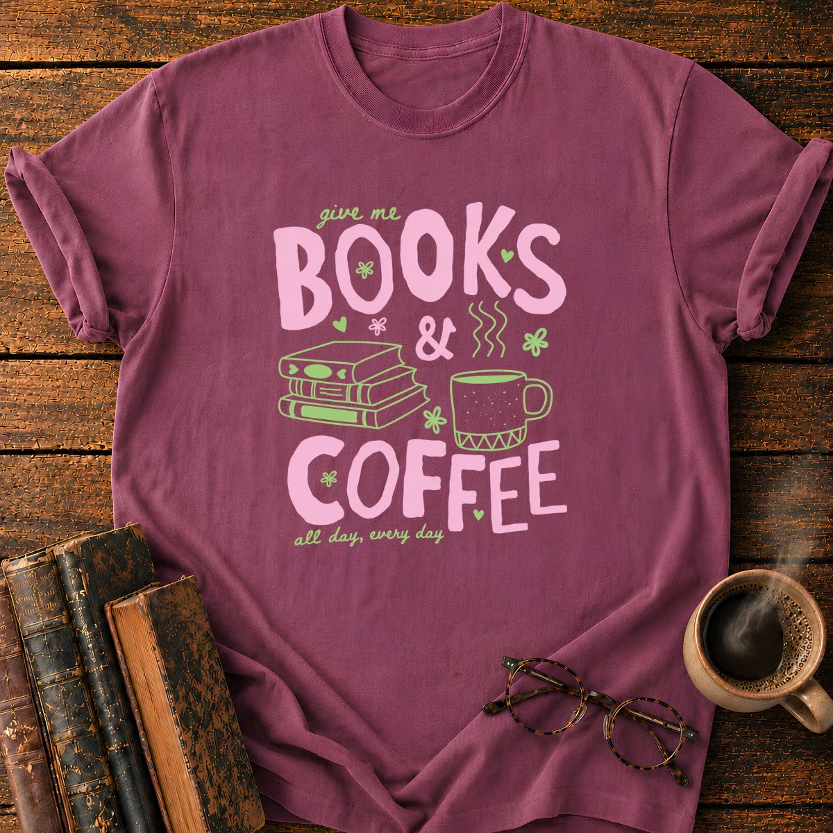 Books & Coffee T-Shirt