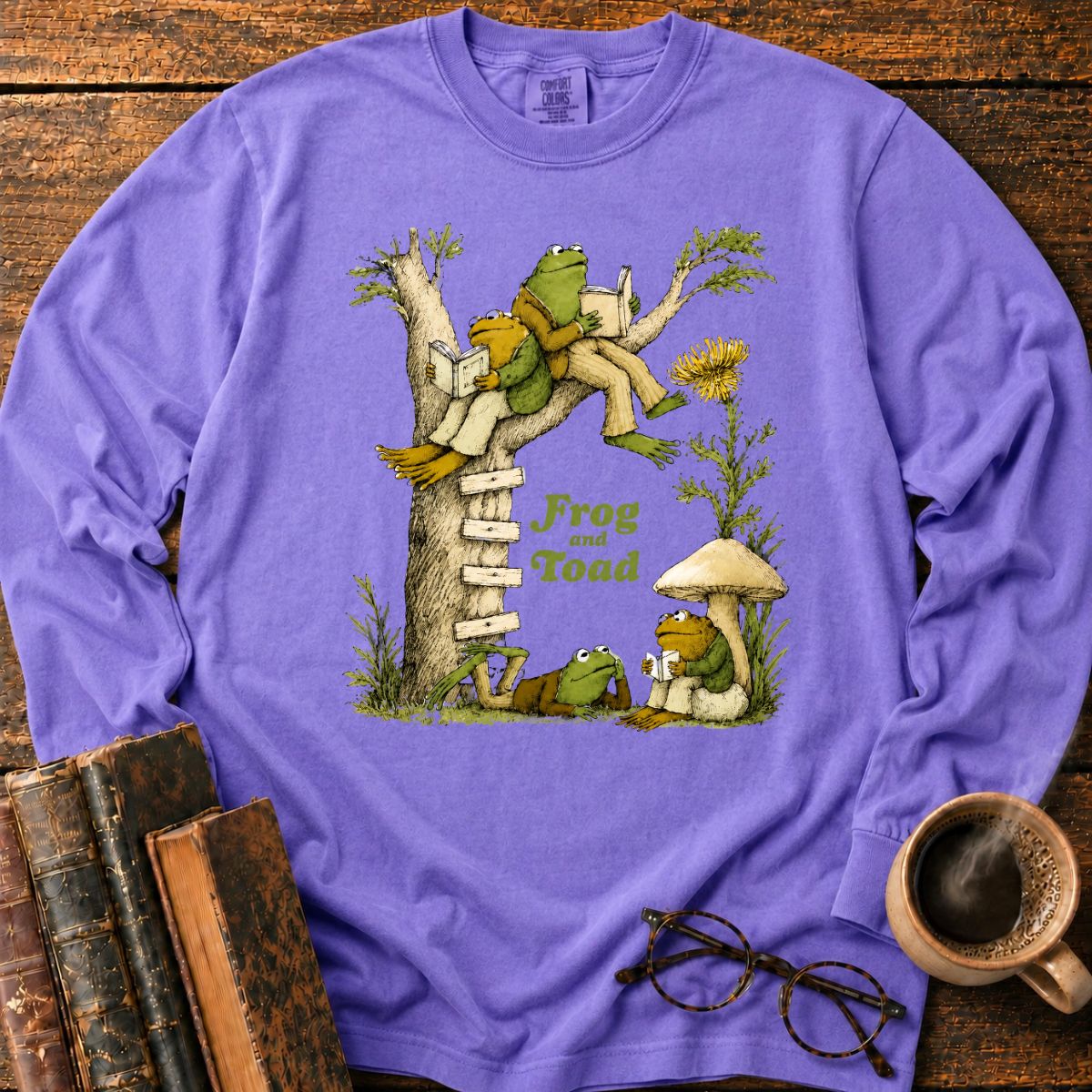 Frog and Toad Under the Tree Long Sleeve T-Shirt