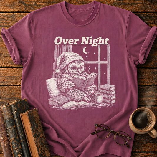 Cozy Night Owl Reading A Book T-Shirt