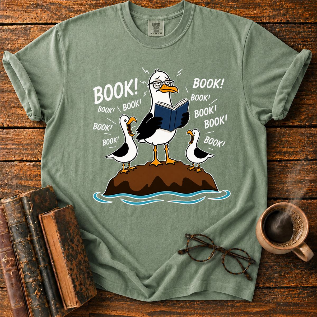 Bookish Seagull Family Chaos T-Shirt