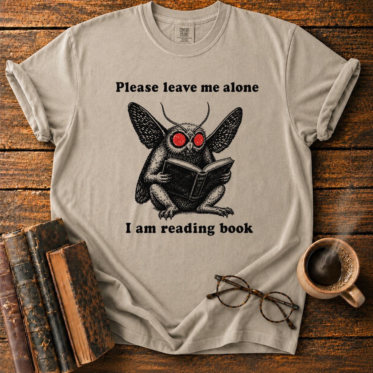 Moth Reader_ Please Leave Me Alone T-Shirt