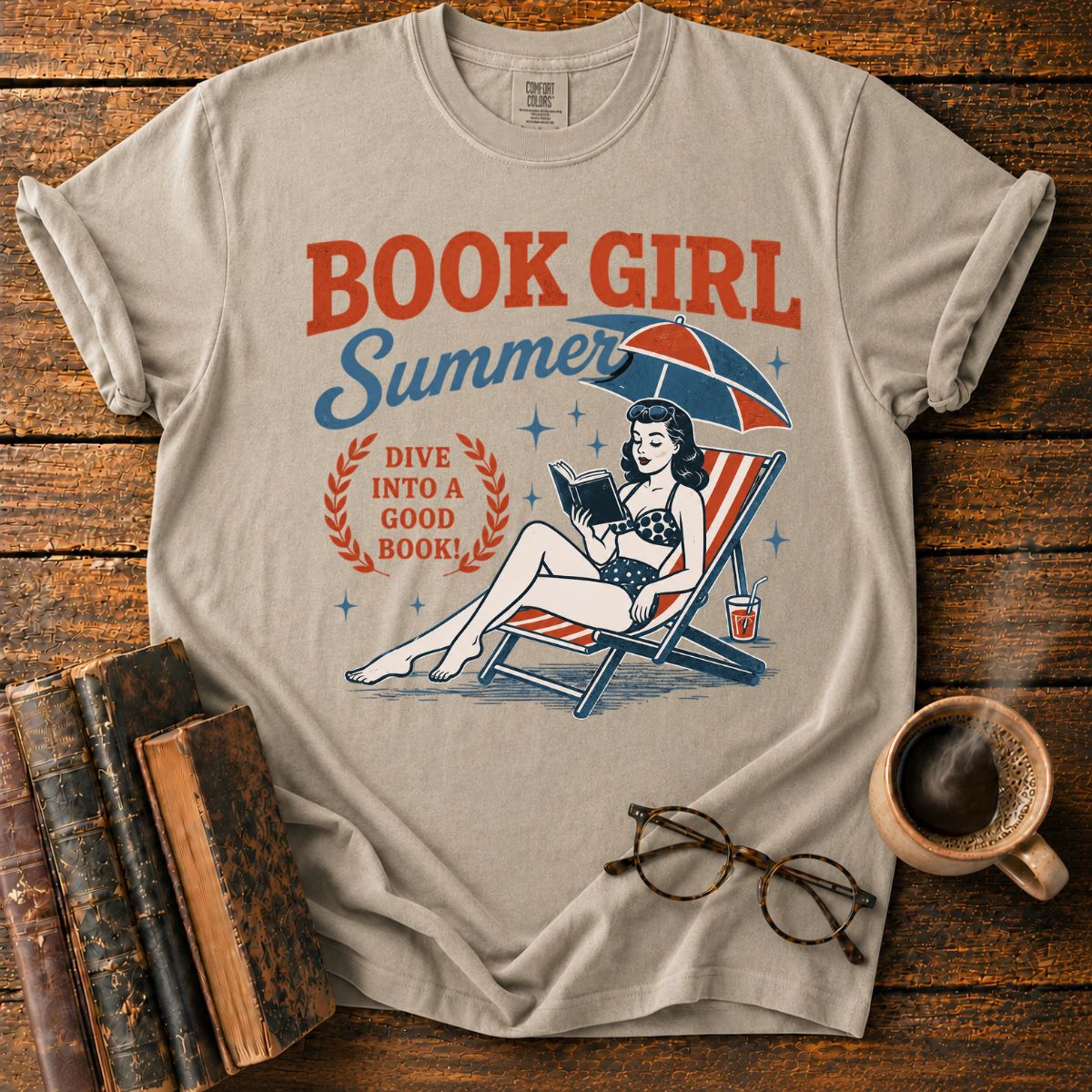 Book Girl Summer Reading Retreat T-Shirt