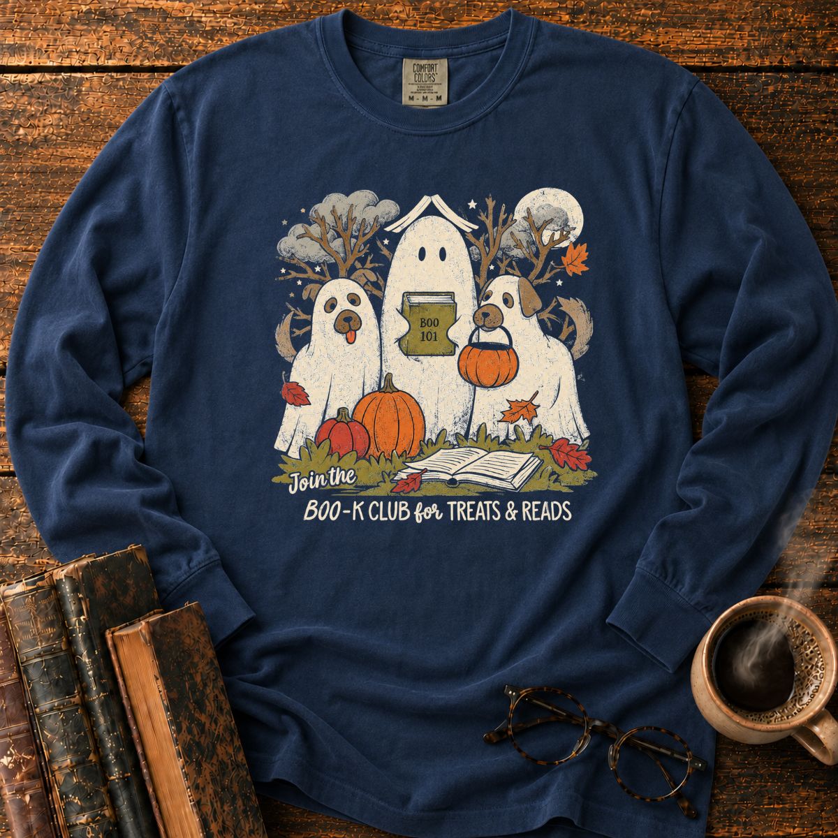 Boo-k Club Halloween LS T-Shirt