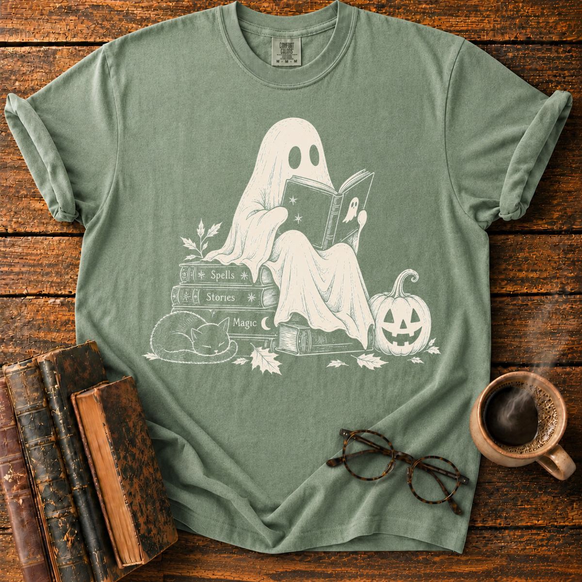 Cozy Ghost’s Halloween Storytime T-Shirt
