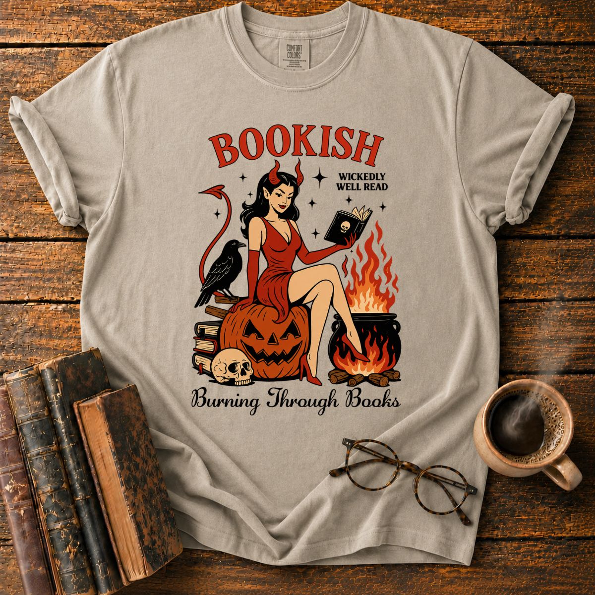 Bookish Burning Through Books T-Shirt