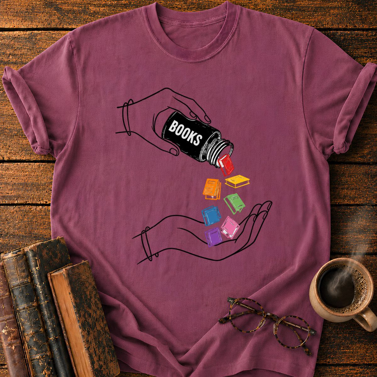 Pouring Books into Open Hands T-Shirt