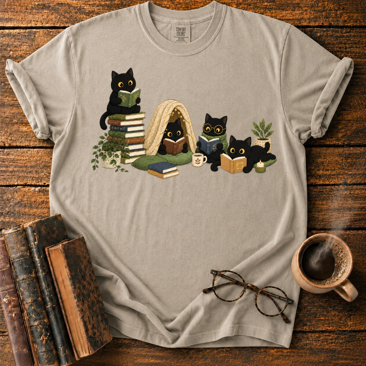 Cats & Books T-Shirt