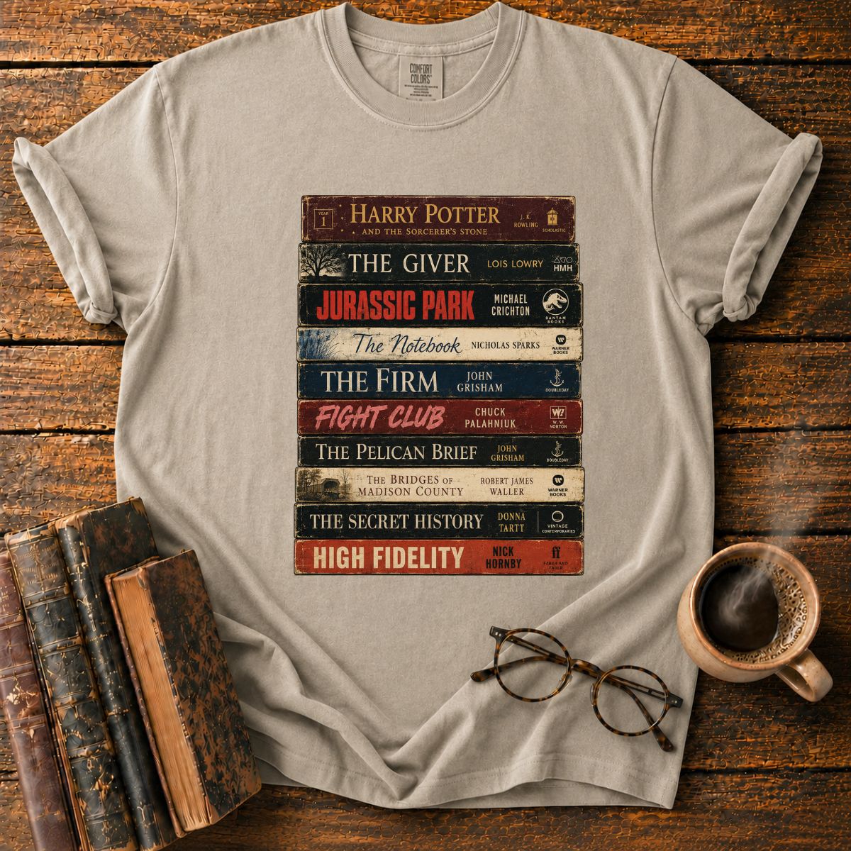 Vintage Stack of Classic Paperback Books T-Shirt