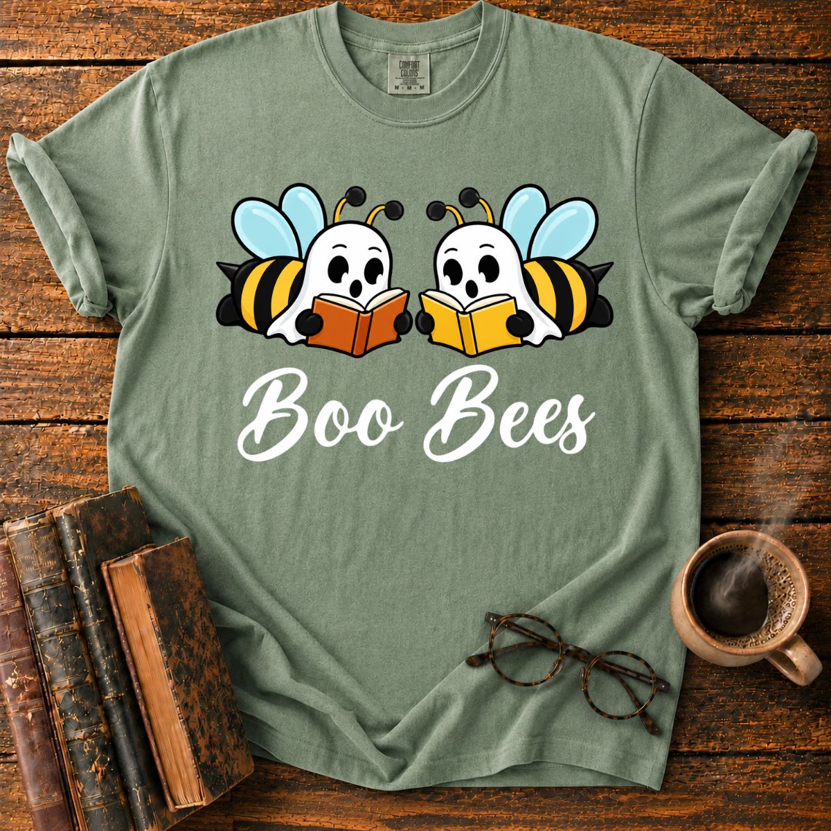 Boo Bees Reading Side by Side T-Shirt