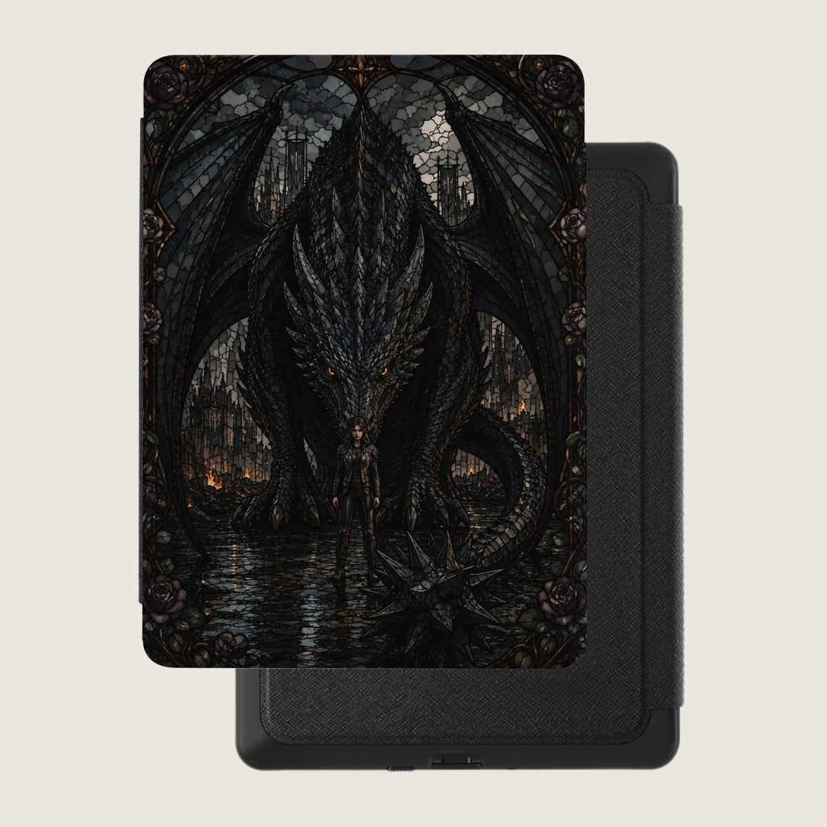 Tairn Stained Glass Kindle Case