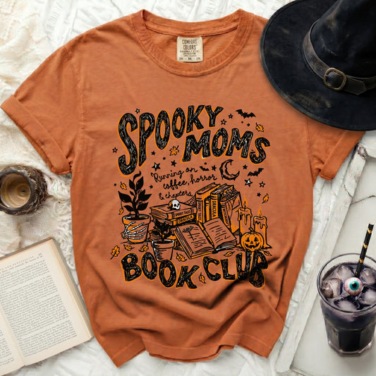 Spooky Moms Book Club Literary Tee