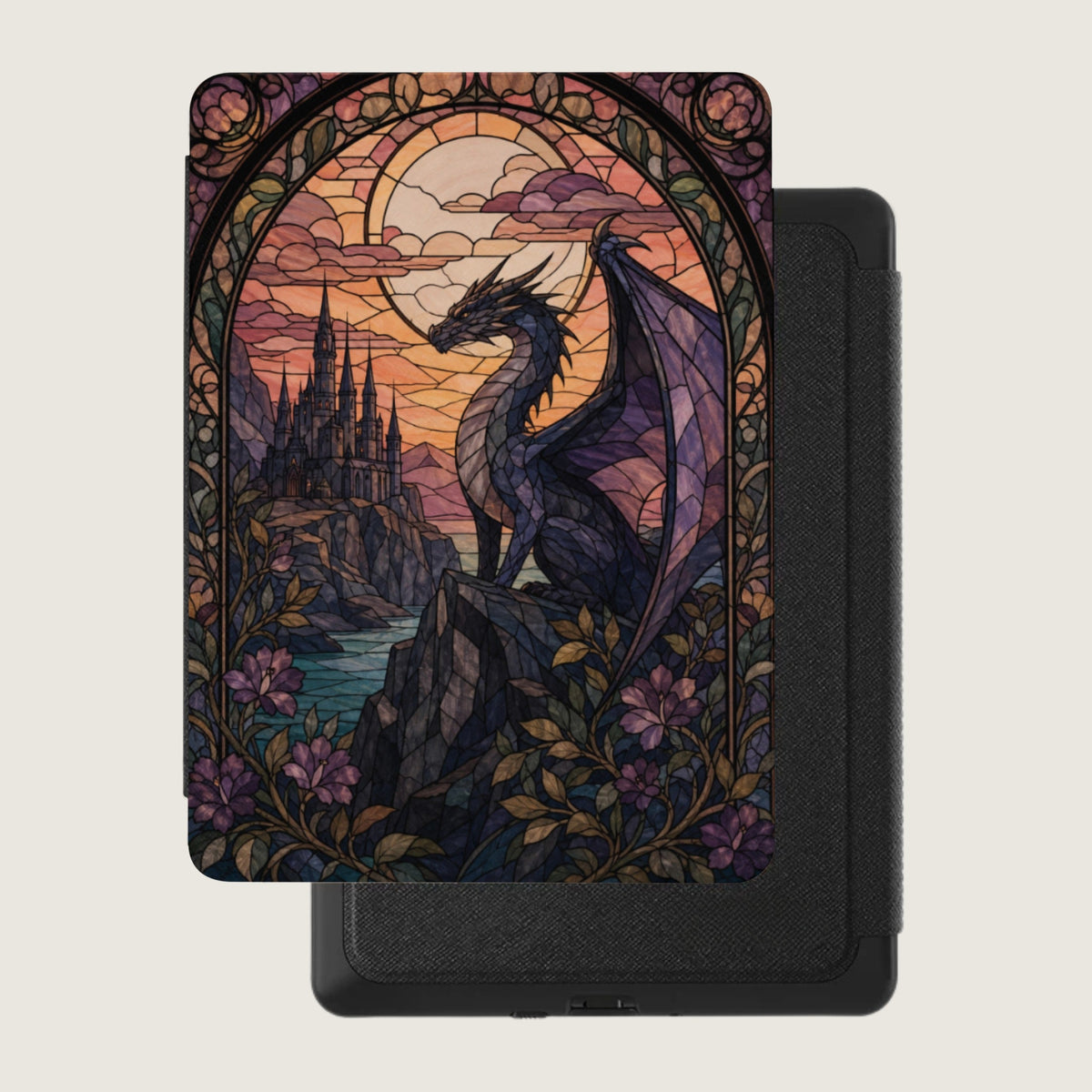 Fourth Wing Stained Glass Kindle Case